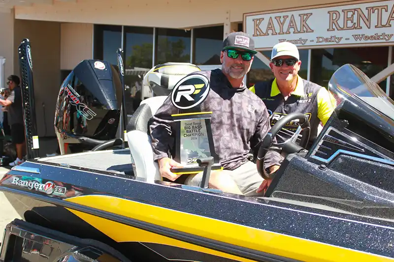 Chad Frie in his new Ranger Boat